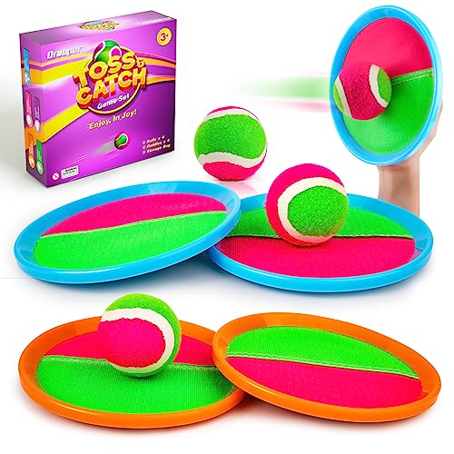 Kids Outdoor Toys - Toss and Catch Game Set, Outside Yard Camping...