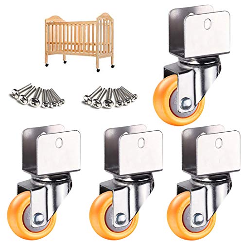 Roulettes de lit de bébé 50mm pour déplacer le berceau dans la maison en silence
