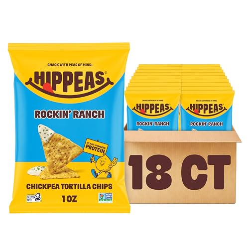 ★Hippeas Chickpea Tortilla Chips, Rockin’ Ranch, 18 snack bags