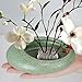 Flower Frog Vase Kit, Ikebana Flower Arrangement Ceramic Water Drop Flower Pot Flower Frog Flower Arrangement Vase Kit (Green Small Size)