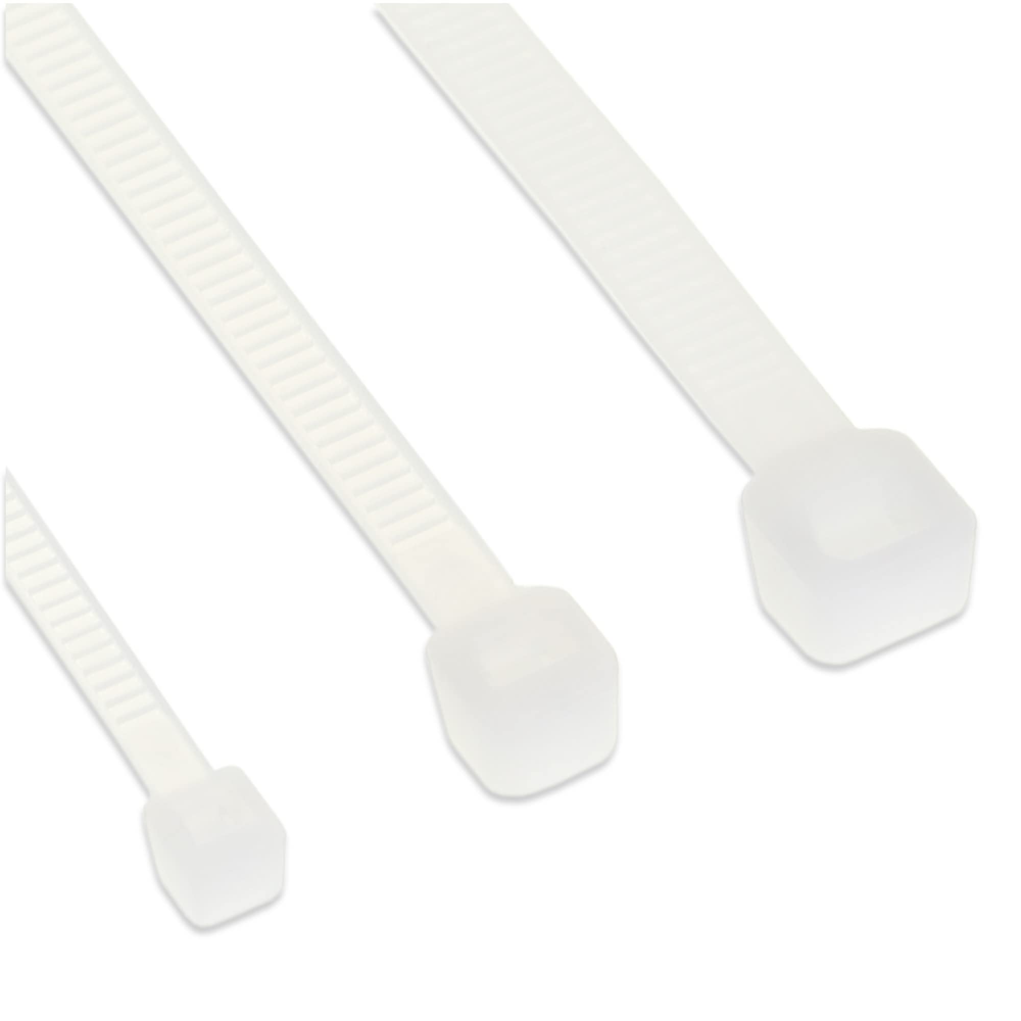 InLine® Cable ties 4.8 mm – Hook and Loop Cable Ties Straps (16, "White 59964j