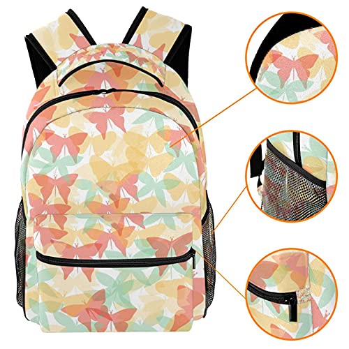 Mochila escolar ligera con estampado acuarela para portátil 3
