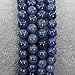 Amandastone Natural A Grade Dumortierite 6mm Round Beads Stretch Bracelet 7 Inch