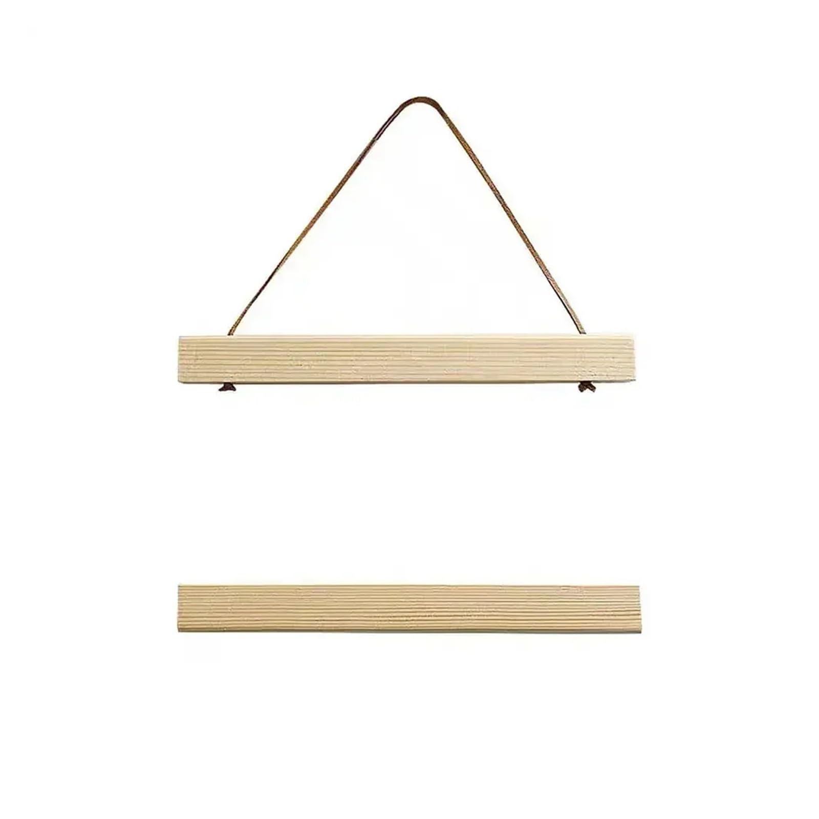 8 Pcs / 2 Set Pine Wood Photo Picture Frame 31cm Poster Print Wooden Hanger Canvas Wall Art Craft For Posters Photos(Beige)