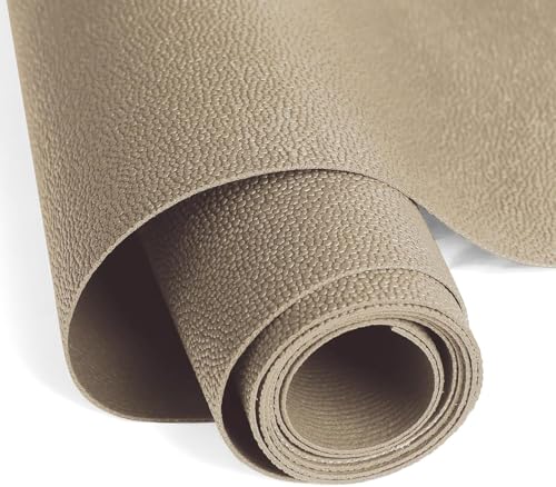 Image of WochiTV Shelf Liner for Cabinets, Drawer Non Adhesive Non Slip Foam Mat for Kitchen, Pantry, Bathroom, Cupboard, Garage, Closet, Shelves, Drawer, Tool Box, Tan 11.8 x 59 inches