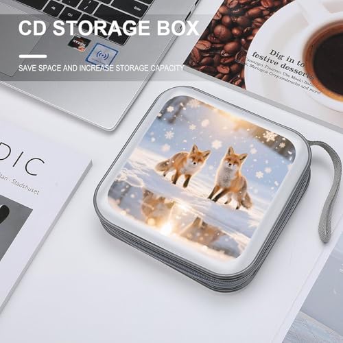 Étui CD/DVD 40 compartiments en plastique moderne flocon de neige - 4