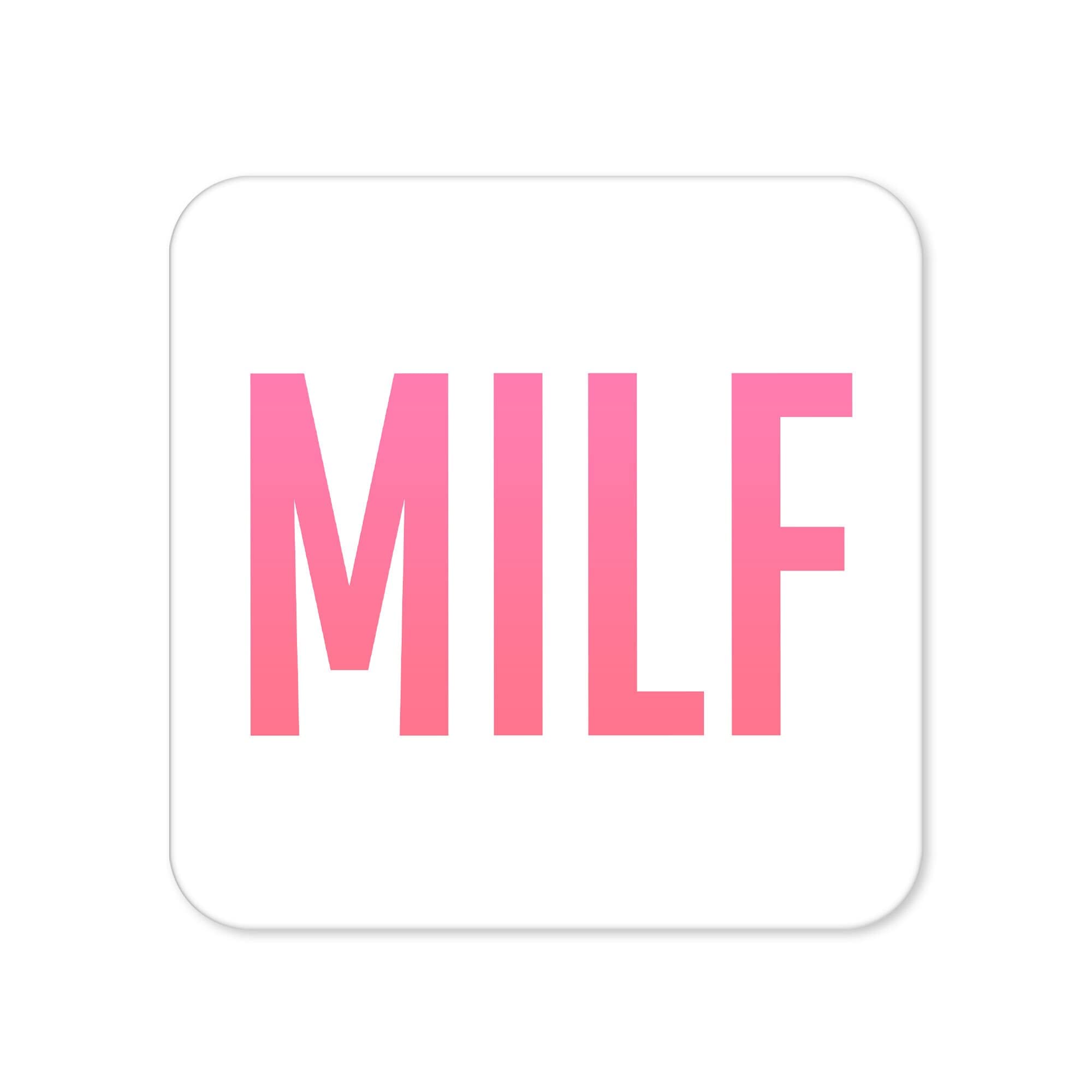 Milf Coaster - Work from Home Coasters New Job Gifts Leaving Work Gift Boss Wife New Baby Colleague Banter Placemat Coffee Couples - CC15