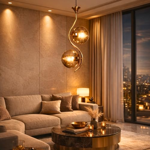 Image of ELIANTE Aunque Gold Iron Hanging Light Vintage Decorate Hanging Lamp for Farmhouse- | 3 Years Warranty | Free - LED LAMP