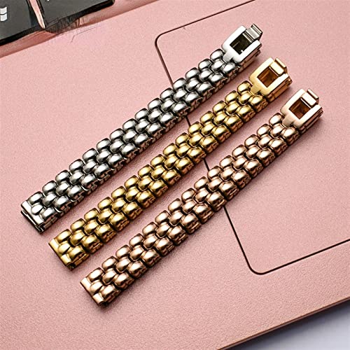 Bracelet de montre acier inoxydable argent or rose femme 12mm