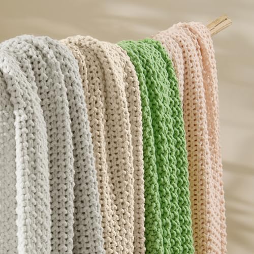 Image of BEDELITE Cozy Chunky Cable Knit Throw Blanket for Couch