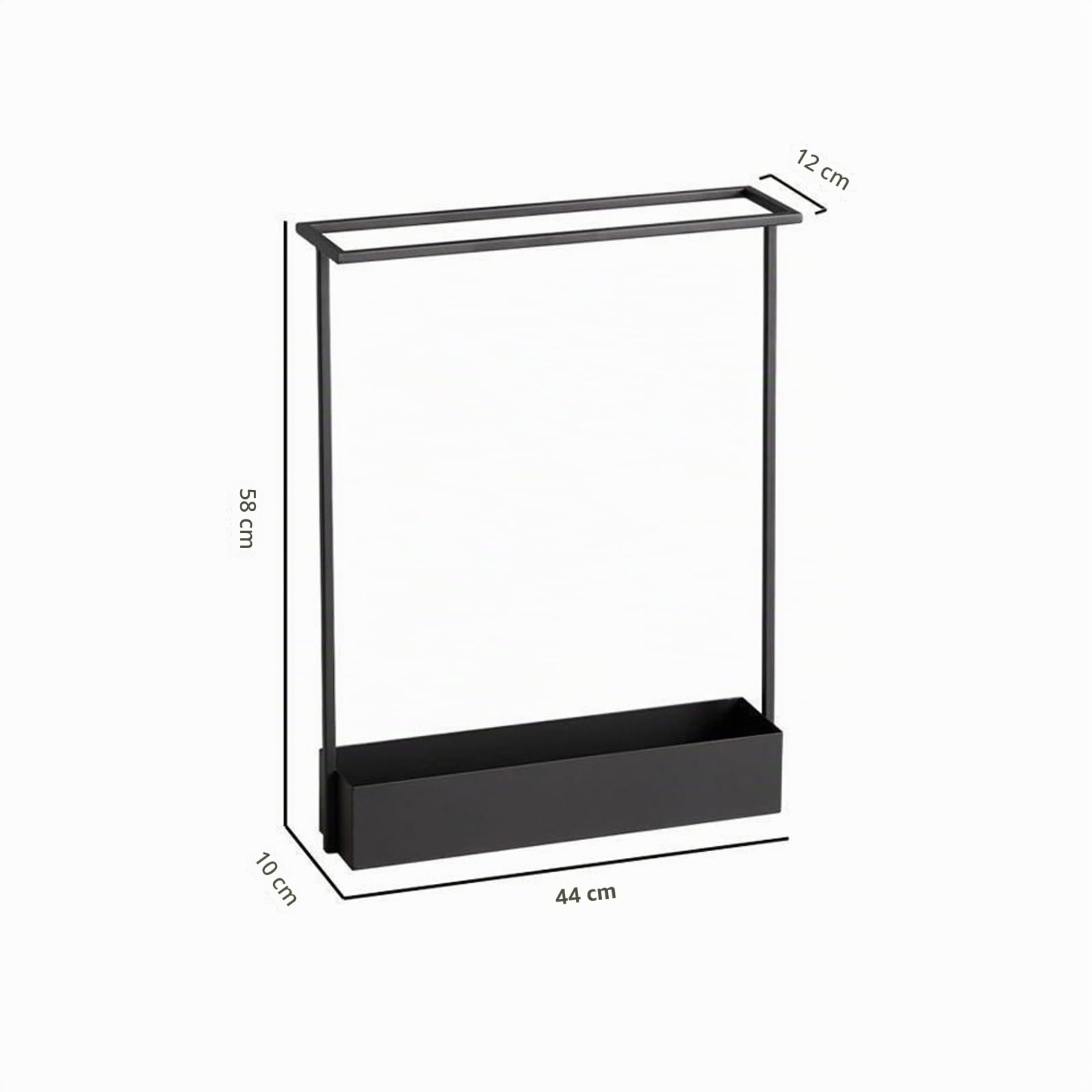 Portaombrelli Design Moderno Porta Ombrelli Metallo da Interno Esterno Gancetti E Vaschetta Scolapioggia Contenitore Ombrelli Rettangolare