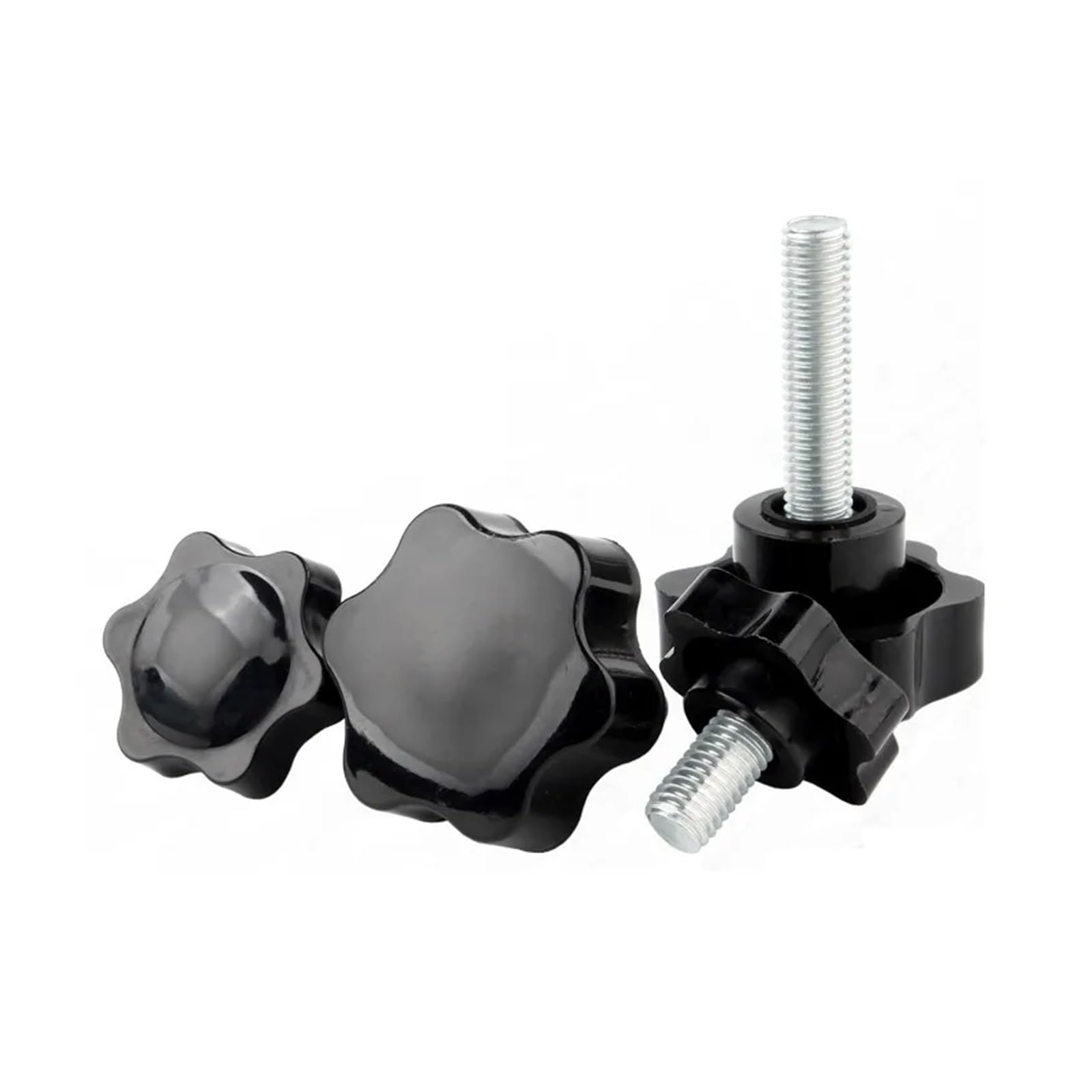 M4 M5 M6 M8 Viti di serraggio a mano in bachelite prugna Bulloni di serraggio a forma di stella in acciaio al carbonio (Size : M6x35mm 20pcs)