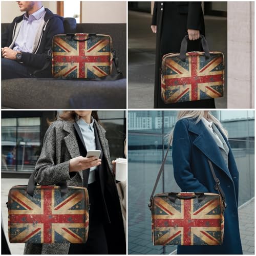 Bolso laptop con bandera UK estilo rústico miniatura 2