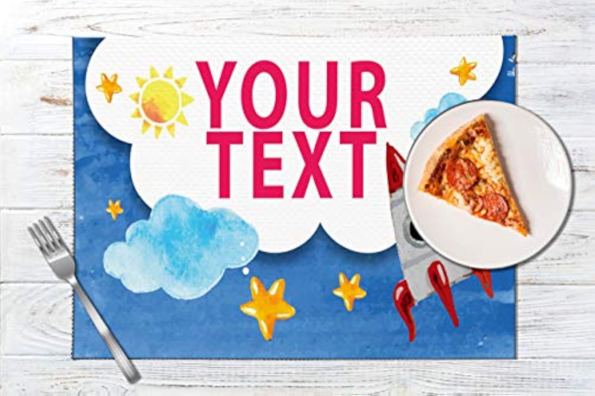 Personalized Place mat/Table Mat with Custom Text/Name (Pack of 5)