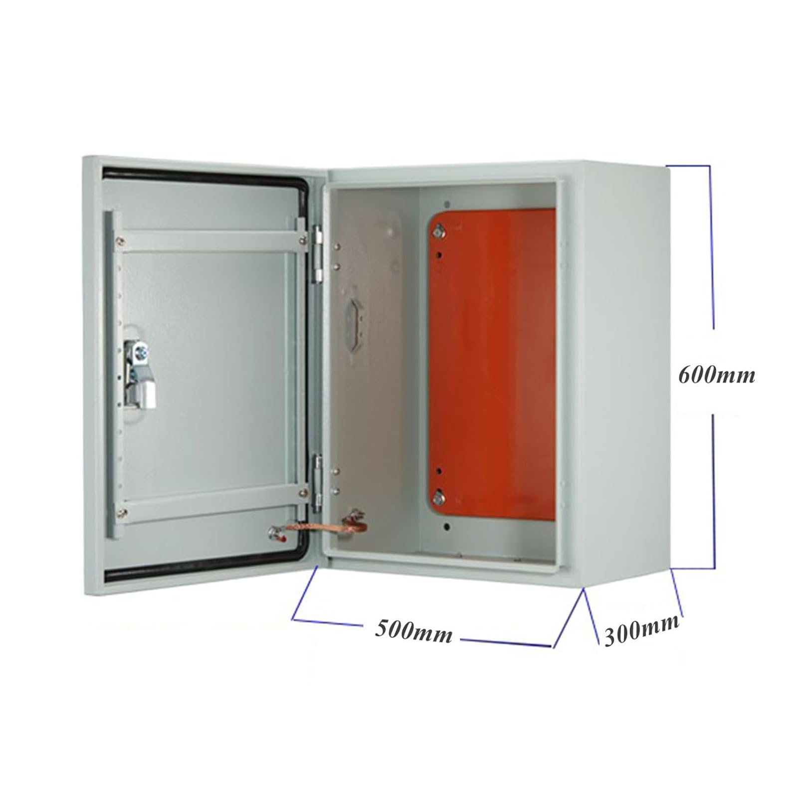 Quadro Elettrico, Scatola di Distribuzione Laminata a Freddo con Serrature Armadio di Controllo Esterno Impermeabile Robusto Adatta per Uso Interni ed Esterni,500 * 300 * 600mm