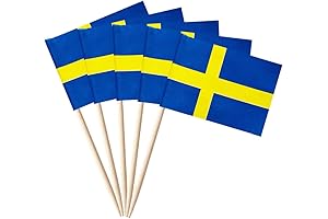 Swedish Flag Swedish Toothpick Flags Mini Small Sweden Cupcake Toppers Stick Flags