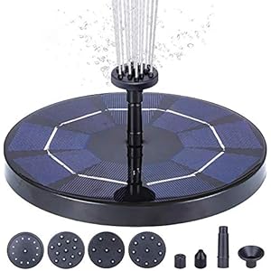 Cotify Fonteinpomp op zonne-energie, 3,5 W, cirkelfontein voor vijver, vogelbad, fontein, tuindecoratie, ingebouwde…