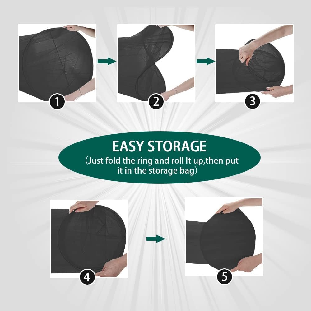 ZIQINPSQ Bed Canopy,Fine-mesh mosquito screen, insect screen, Hanging Bed Net Cover, including mounting material - Image 4
