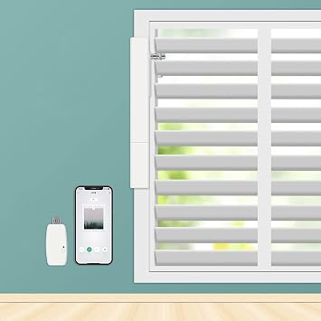 Blindsmart Plantation Shutters Motor, Smart Electric Motor Automatic Opener for Plantation Shutters for Interior Windows Shutters Zigbee Version, Only Motor