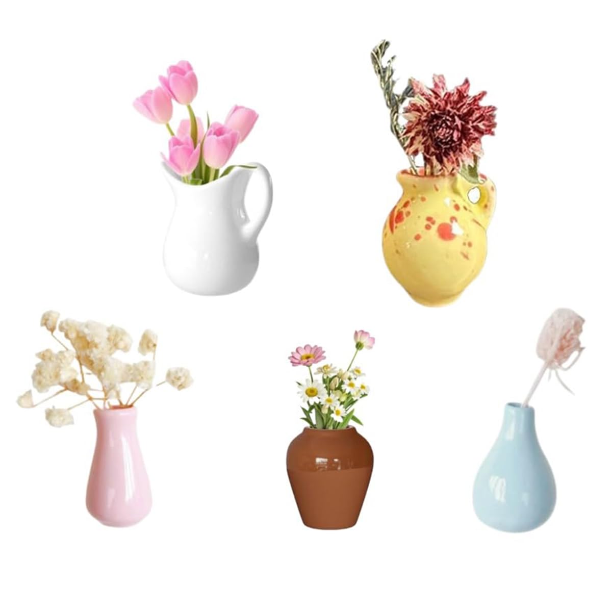 Amazon.co.jp: 冷蔵庫 マグネット 一輪挿し 花瓶 ミニセラミック花瓶