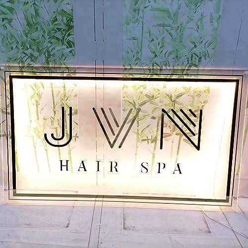 Personalized Floating Neon Business Sign | Customizable Logo for Business, Party, or Bar | Custom Acrylic Business Logo Sign for Retail Outlets, Restaurants or Offices (Square)