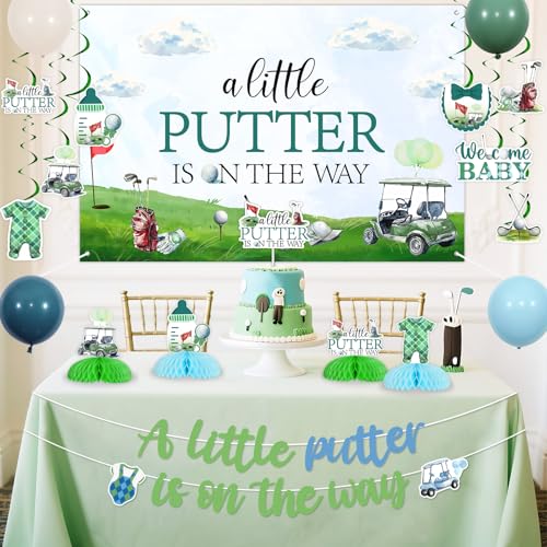 Décoration de gâteau baby shower golf et accessoires de table chics - 5