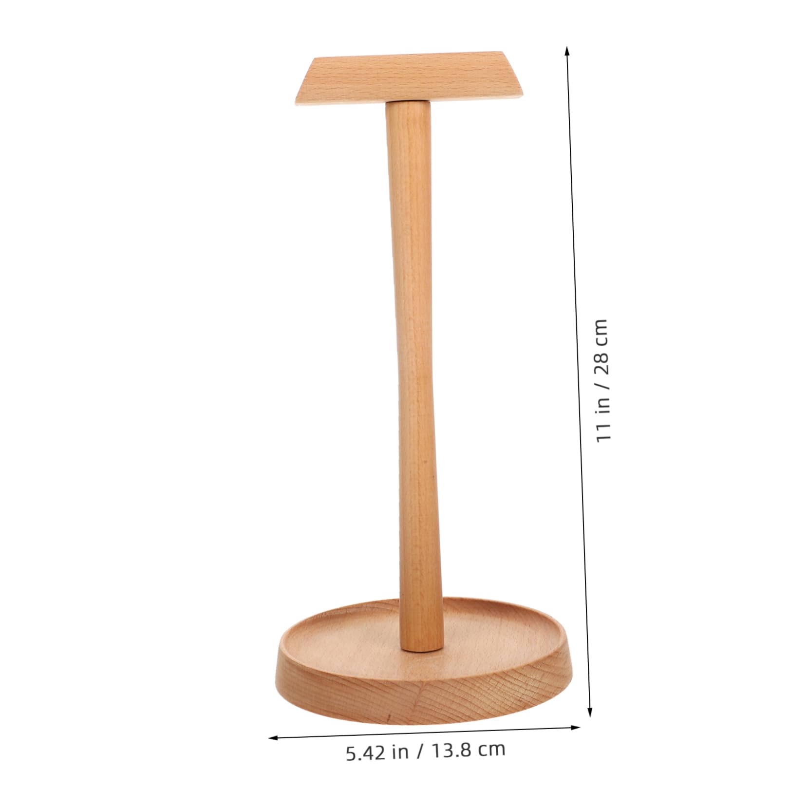 Uonlytech Supporto in Legno per Cuffie da Tavolo Base Stabile per Organizzazione e Protezione