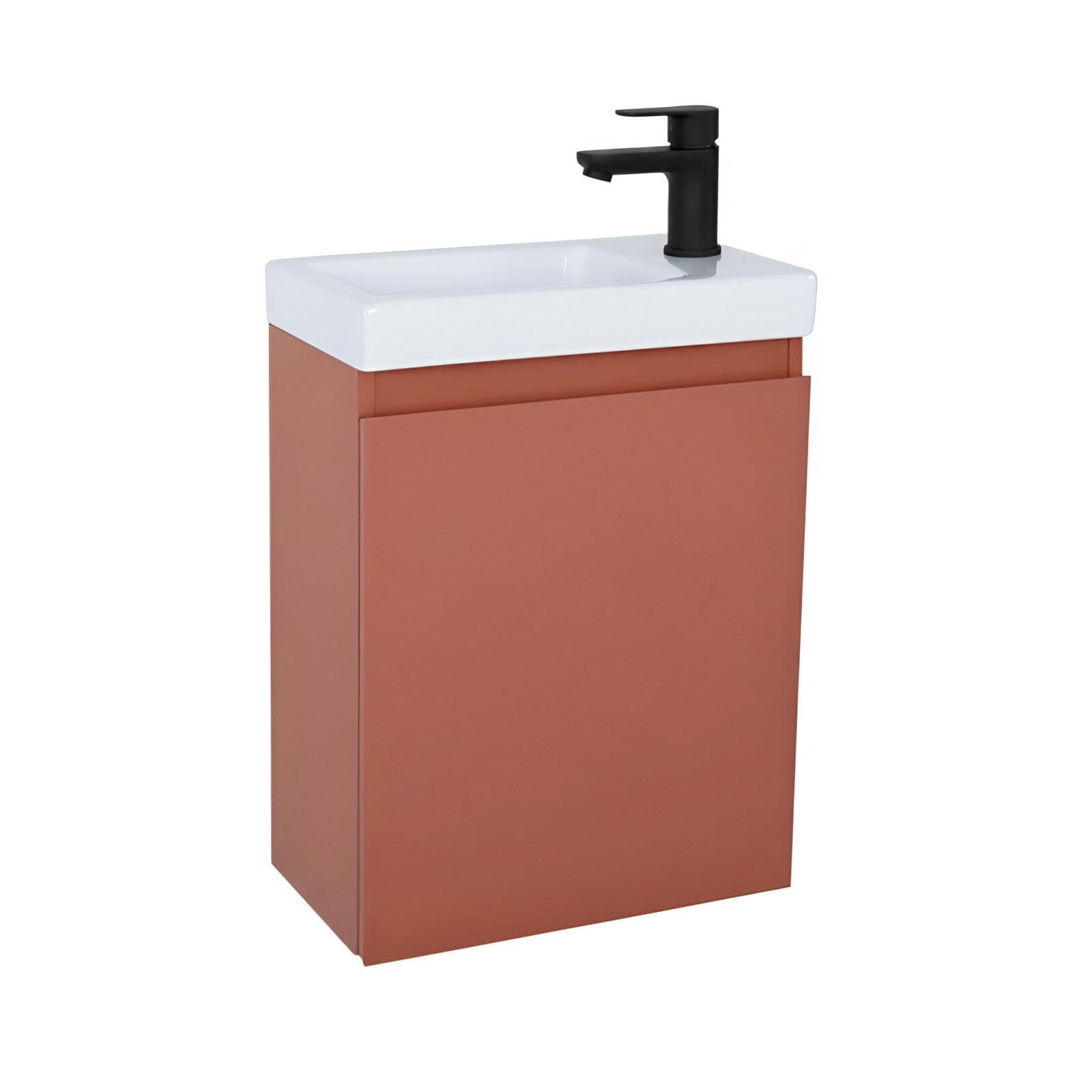 MOB-IN Meuble Lave-Mains Lisa + Robinet Noir