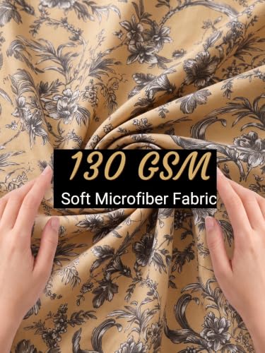 Image of Mafatlal 130 GSM Pearl Premium Double Bedsheet Set with 2 Pillow Covers | 90 x 100 Inch | Cozy Microfiber Weave | Shrink Resistant, Durable, Breathable, Modern Bedroom Essential | Beige Floral