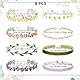 Nayyana 8-teiliges Choker-Halsketten-Set für Frauen, Samt-Choker, Spitzen-Choker-Halsketten, schwarzes Spitzen-Choker-Set, Daisy-Choker-Halskette, Gothic-Choker, Punk-Spitzen-Choker