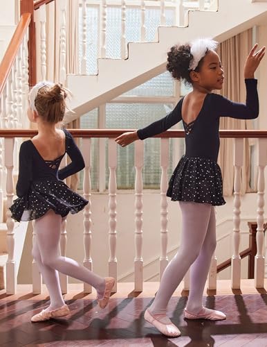 Image of Arshiner Kids Girls Classic Long Sleeve Leotard Dance Ballet Dress