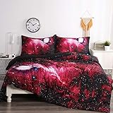 Litanika 3D Galaxy Comforter Queen(90x90lnch), 3 Pieces(1 Galaxy Comforter, 2 Pillowcases), Universe...