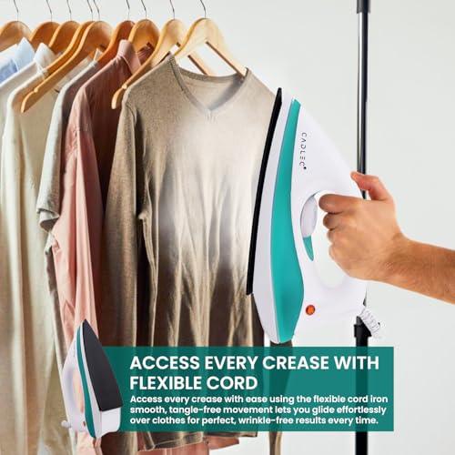 Image of Cadlec Advanced Lightweight Dry Iron with Non-Stick Teflon Coating | 1000W | Sleek Design | 2-Year Warranty