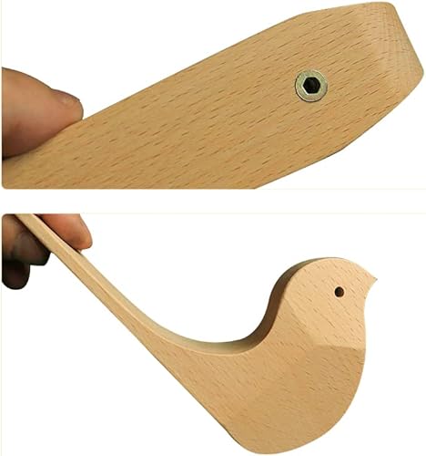 Miniatura 5 de Ganchos de pared de pájaros de grano de madera, ganchos para colgar en la pared, paquete de 3