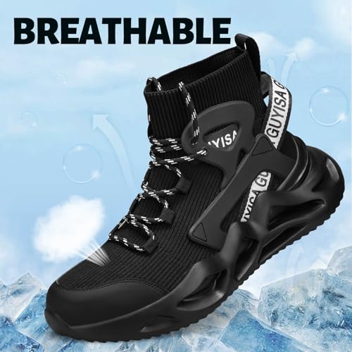 Image of Steel Toe Shoes for Men Work Safety Industrial Protective Men's Work Shoes for Construction Comfortable Lightweight Warehouse Factory