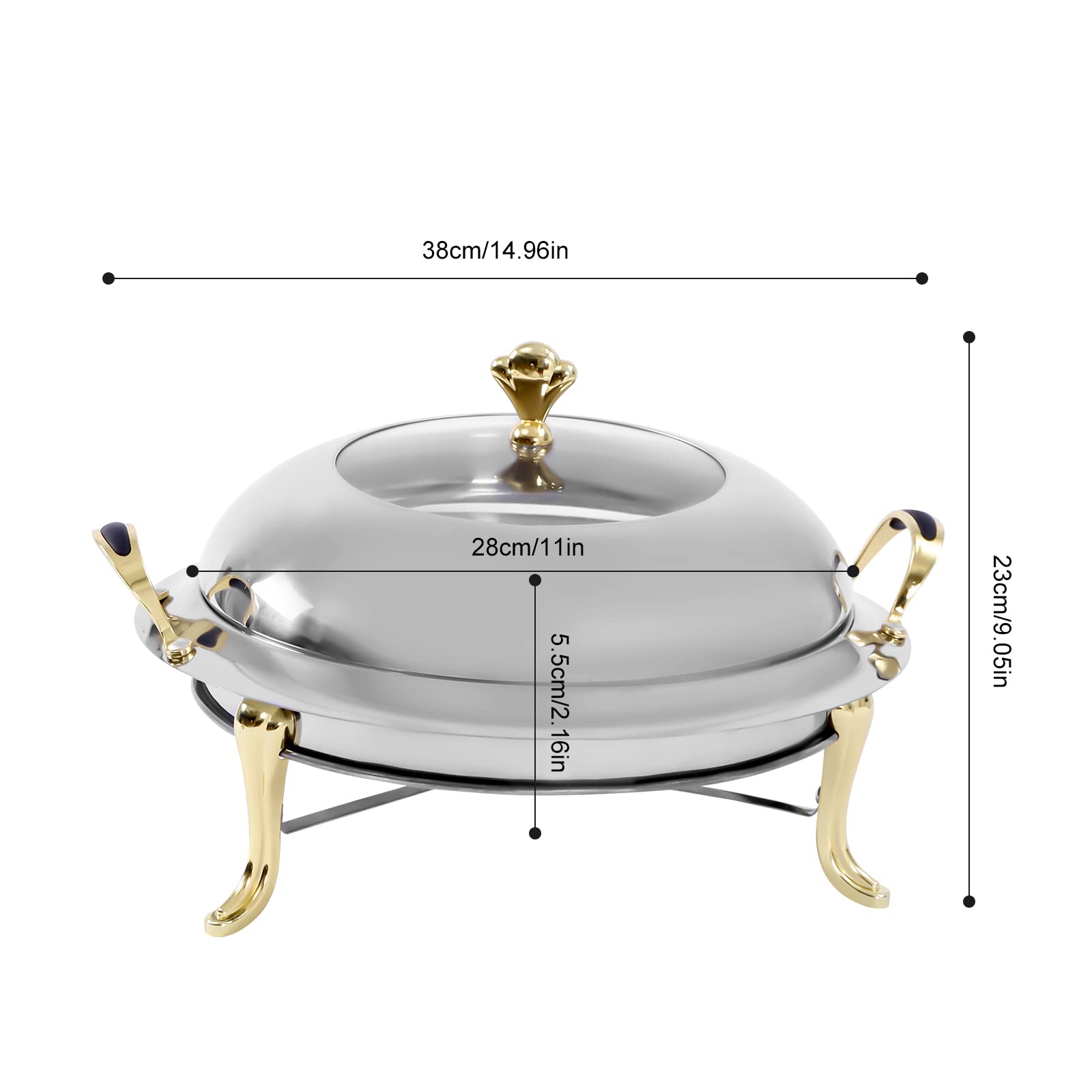 3L Chafing Dish - Calentador de buffet de acero inoxidable para buffet