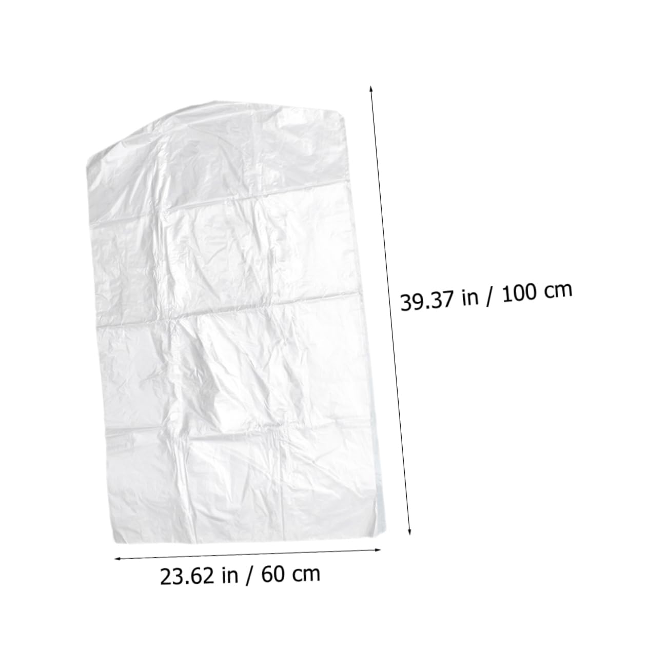 ULTECHNOVO Einweg Kleidersäcke 60x100cm Größe aus Pp Kunststoff 100 Stück 2,2 Mikron Dicke mit Staubschutz für Trockenreinigung und Aufbewahrung für Kleider und Mäntel
