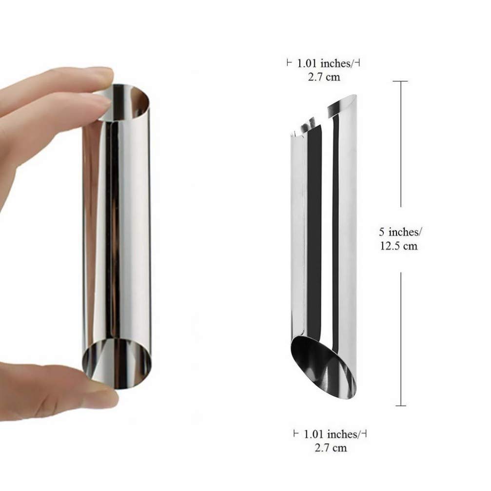 Hemoton Stainless Steel Croissant Roll Mold 15pcs Butter Horn Sweet Cones Baking Molds