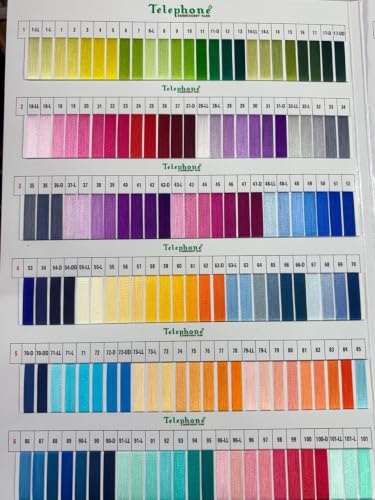 Image of Jaivi Neelam Jumbo Shade Card Rayon Multicolor Embroidery Thread Matching - 850 Shades