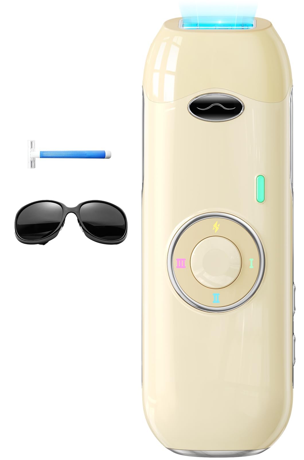 Laser Hair Removal for Women and Men - 5 2 cm Contact Nearly Painless Powerful Long-Lasting IPL Hair