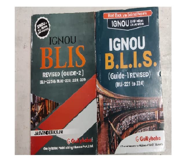 GullyBaba Self Help Book for IGNOU - B.L.I.S GUIDE (BLI-221 to 224) With Revised Guide-2 B.L.I � 225 & B.L.I.E � 226, 228, 229 Combo Book [Paperback] Gullybaba