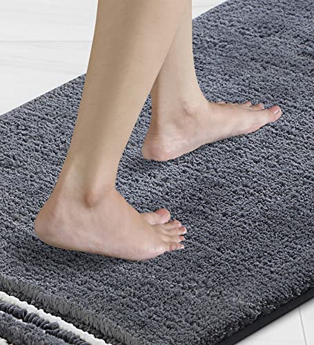 Image of Obsessions Ultra Soft Solid Bath Runner - Premium 1950 GSM Density, Anti-Skid Safety Backing & Superior Absorbency for Quick-Dry Comfort (60x150 cm, Charcoal)