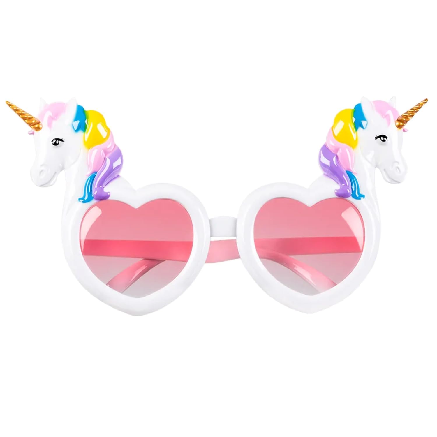 Boland Unicorn Heart Shaped Glasses, White & Pink, Party Accessory