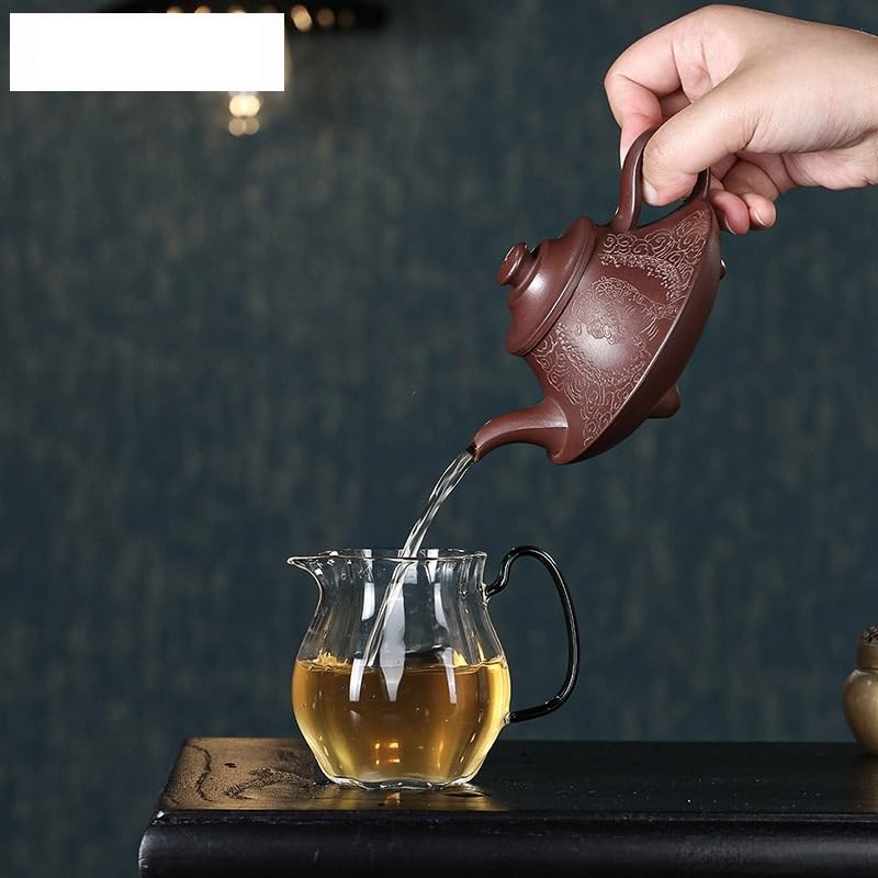 Dzbanek do herbaty ziołowej 240 ml Fioletowy czajniczek Chiński czajniczek Surowa ruda Fioletowy czajnik błotny z zaparzaczem Zestaw do herbaty Zisha Herbata liściasta Zaparzacz