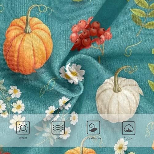 Orange White Pumpkins Toddler Underwear, Girls' Cotton Brief Underwear, 2T–8 Years3