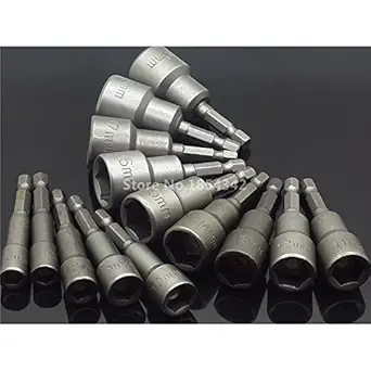 Generic 19mm : 1PC Hex Socket Sleeve Nozzles Strong Magnetic Nut driver Set Drill Bit Adapter Wind Approved Sleeve Electric 6 7 8 9 10 11 -19MM