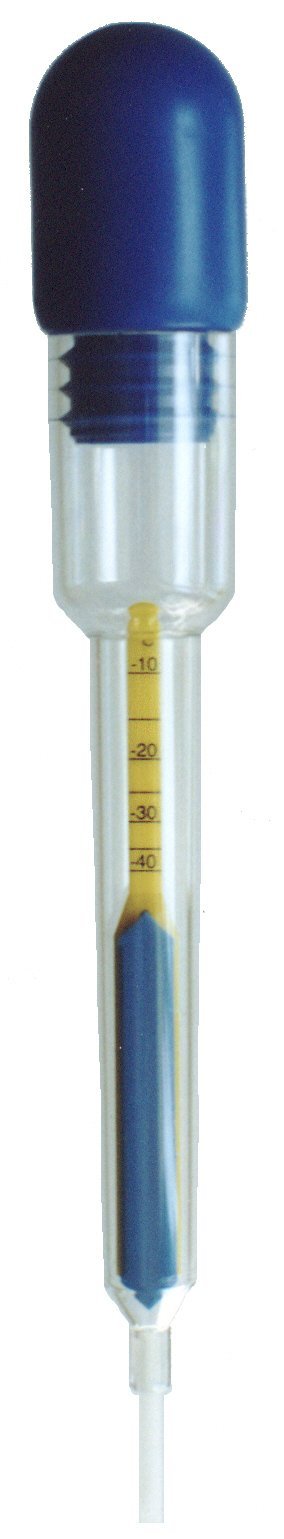 Unitec 74277 Frostschutzprüfer, Frostschutz Messspindel Kühlflüssigkeit Aerotemp, sehr präzise Messung des Kühlerfrostschutzes, Made in Germany, 200 x 30 x 30