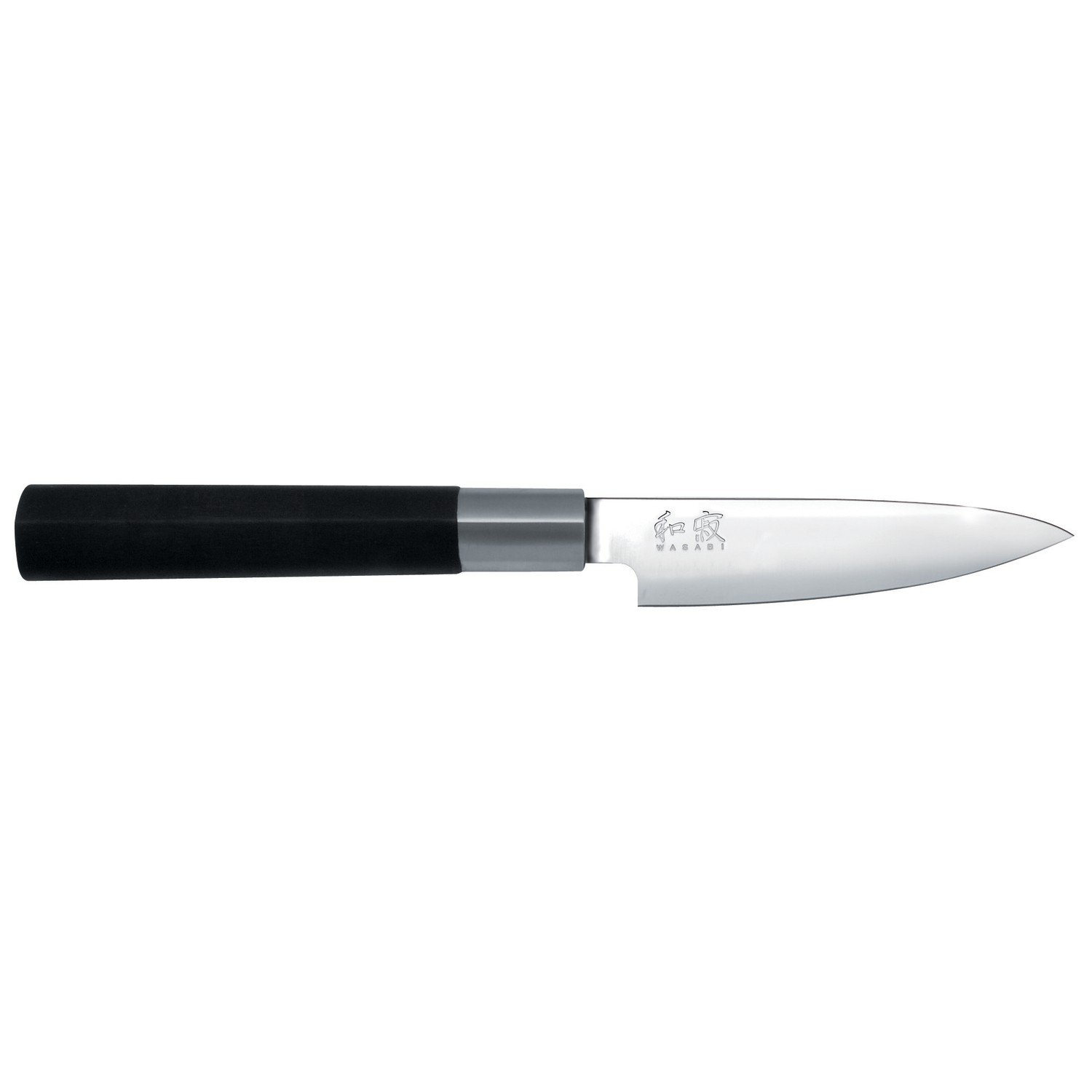 KAI Wasabi Black Bloque de cuchillos de roble equipado con 8 cuchillos, desmontable para limpieza - Dimensiones 31 x 18 x 34 cm - Juego completo de cuchillos de cocina