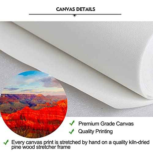 Ik Canvs - 3 Piece Canvas Prints Grand Canyon National Park Arizona Wall Art Usa Famous Place Sunset Landscape Pictures Modern Home Decor Stretched And Framed Ready To Hang 12X16Inchx3Pcs #TOP5