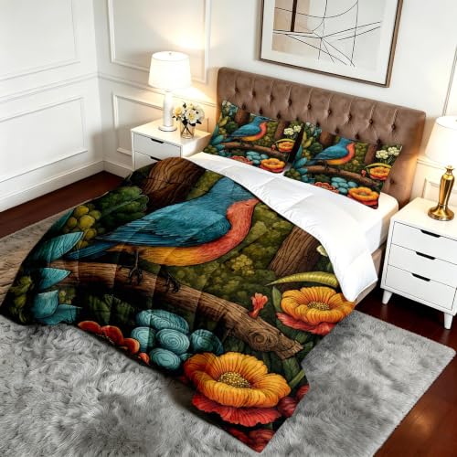 Edredón suave de microfibra 135 x 200 con fundas de almohada F57 4